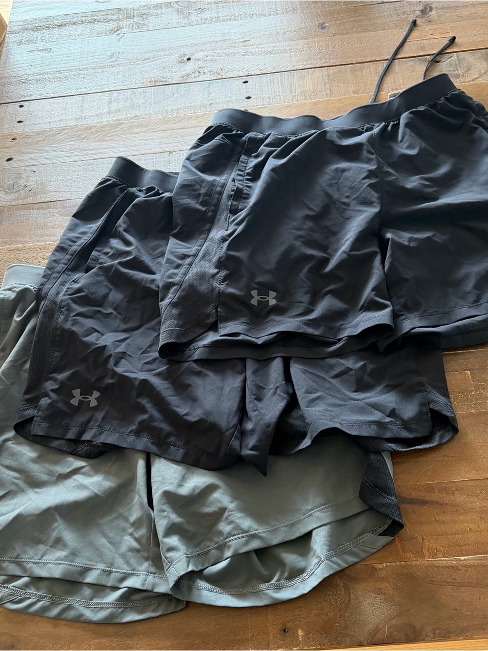 3 Pack Under Armour Men’s 2-in-1 Athletic Shorts - 2 Black & grey